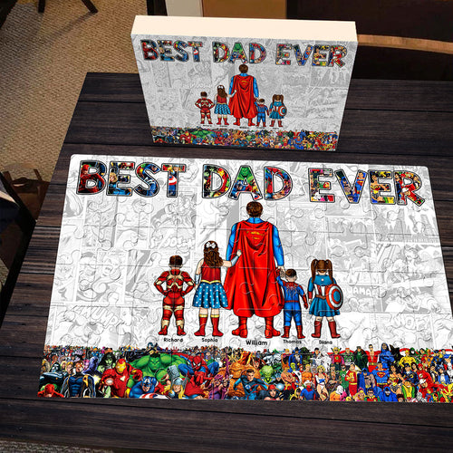 Best Dad Ever - Personalized Jigsaw Puzzle for Dads Jigsaw Puzzles PopCulturePrints