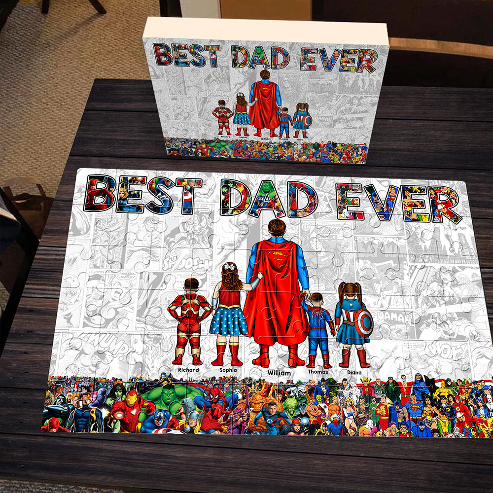 Best Dad Ever - Personalized Jigsaw Puzzle for Dads Jigsaw Puzzles PopCulturePrints