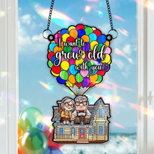 Load image into Gallery viewer, I Want to Grow Old with You - Love Bubble Suncatcher Ornament Ornament PopCulturePrints
