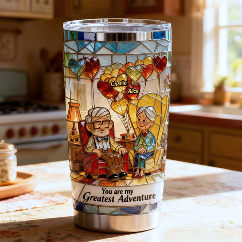 You Are My Greatest Adventure - Personalized 20oz Tumbler for Couples Tumbler Cup PopCulturePrints