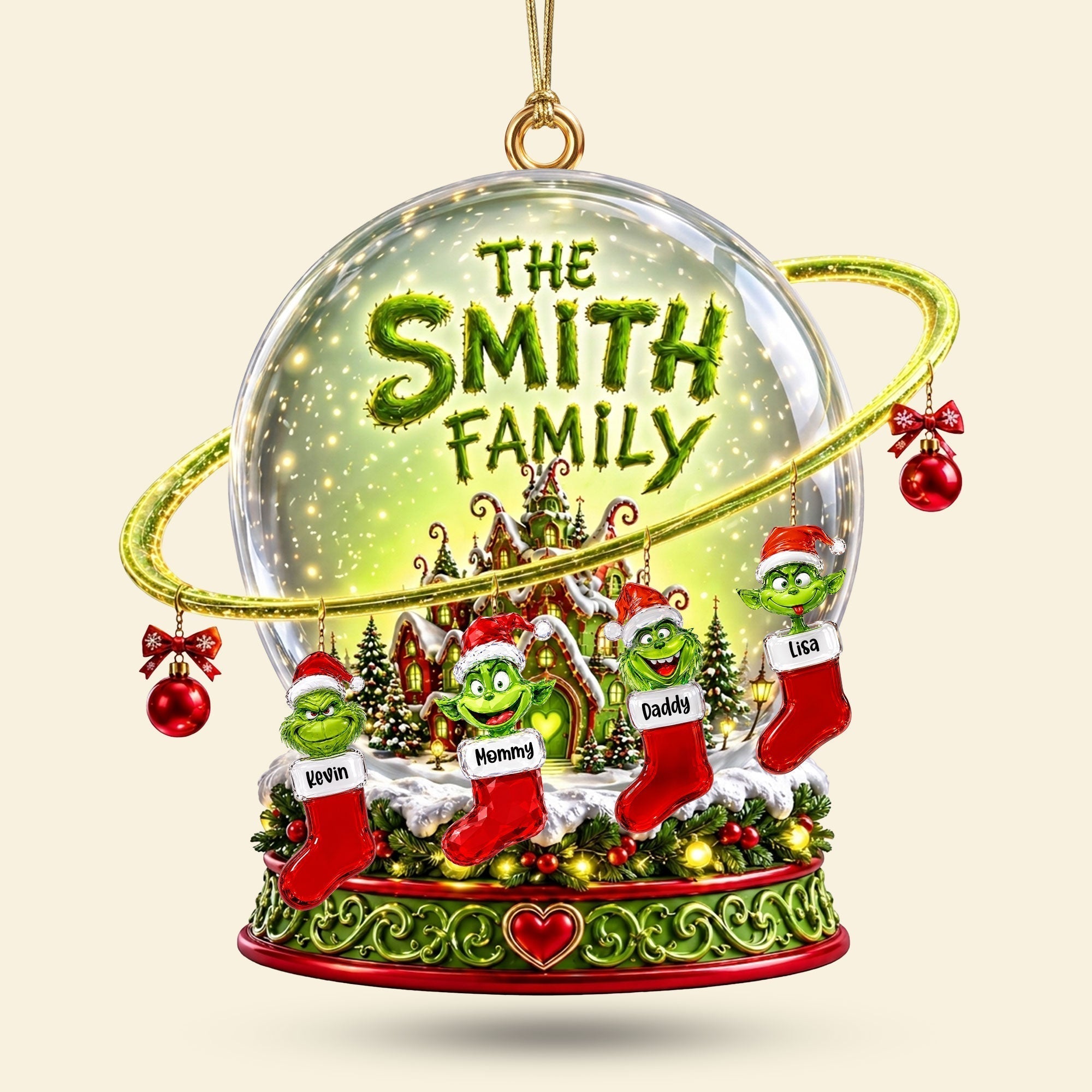 The Holiday Mischief Makers Christmas Ornament - Personalized Christmas Gifts For Family 03OHTI250826 Ornament PopCulturePrints