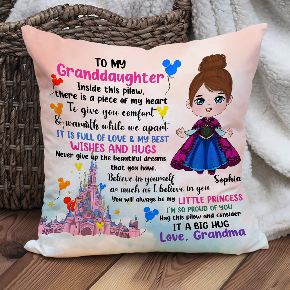 Personalized Granddaughter Inspirational Pillow - Proud Grandma Gift Pillow PopCulturePrints
