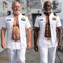 Load image into Gallery viewer, “Proudly Serve with Style” – Personalized Sea Service Military Shirt – Custom Gifts for Veterans and Military Enthusiasts AOP Products PopCulturePrints
