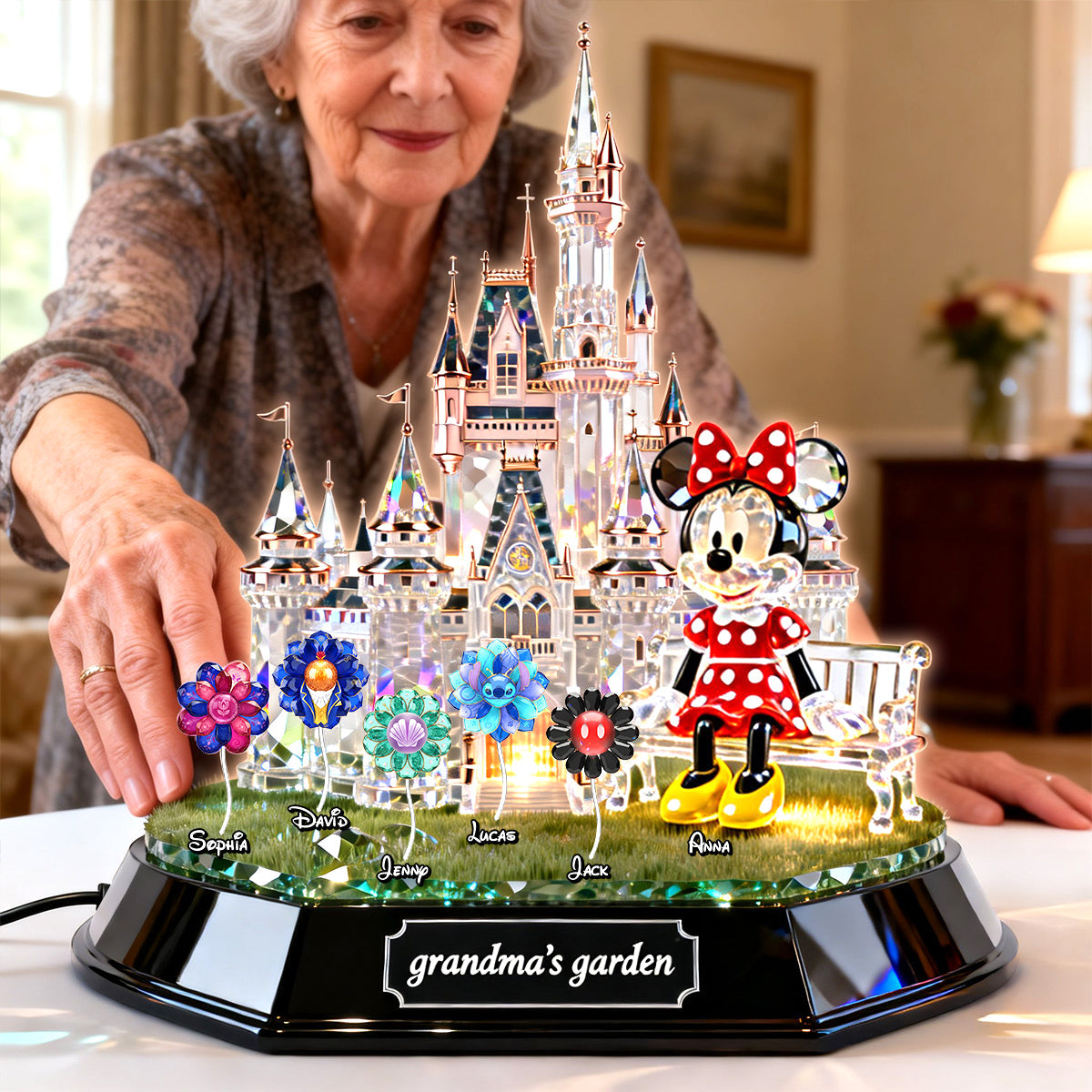 “Where Love Blooms” – Grandma’s Garden Flower Light Box – Personalized Gifts for Grandma, Mom, and Loved Ones Light Box PopCulturePrints