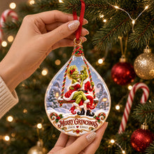 Load image into Gallery viewer, Merry Grinchmas Kissing Couple Ornament - Personalized Christmas Gift for Couples
