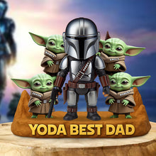 Load image into Gallery viewer, Yoda Best Dad: Personalized Acrylic Plaque - Perfect Gift for Dad, Grandpa, or Father Figures! Shaped Plaques PopCulturePrints
