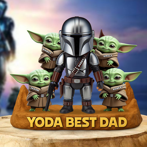Yoda Best Dad: Personalized Acrylic Plaque - Perfect Gift for Dad, Grandpa, or Father Figures! Shaped Plaques PopCulturePrints