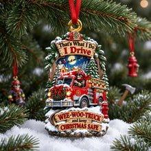 Load image into Gallery viewer, That's What I Do: I Drive - Personalized Skeleton Firefighter Ornament Ornament PopCulturePrints
