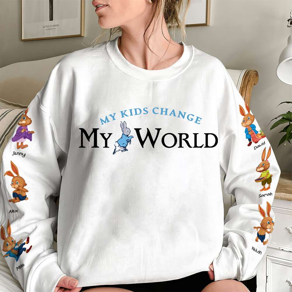 Personalized Mom Shirt - My Kids Change My World