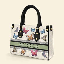 Load image into Gallery viewer, My Loving Wife - Personalised Butterfly Leather Bag - Meaningful Gift for Her Leather Bag PopCulturePrints
