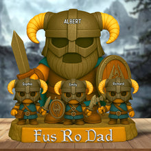 Load image into Gallery viewer, &quot;Fus Ro Dad&quot; - Unique Personalized Gift for Dad and Grandpa - Customizable Print on Demand Shaped Plaques PopCulturePrints
