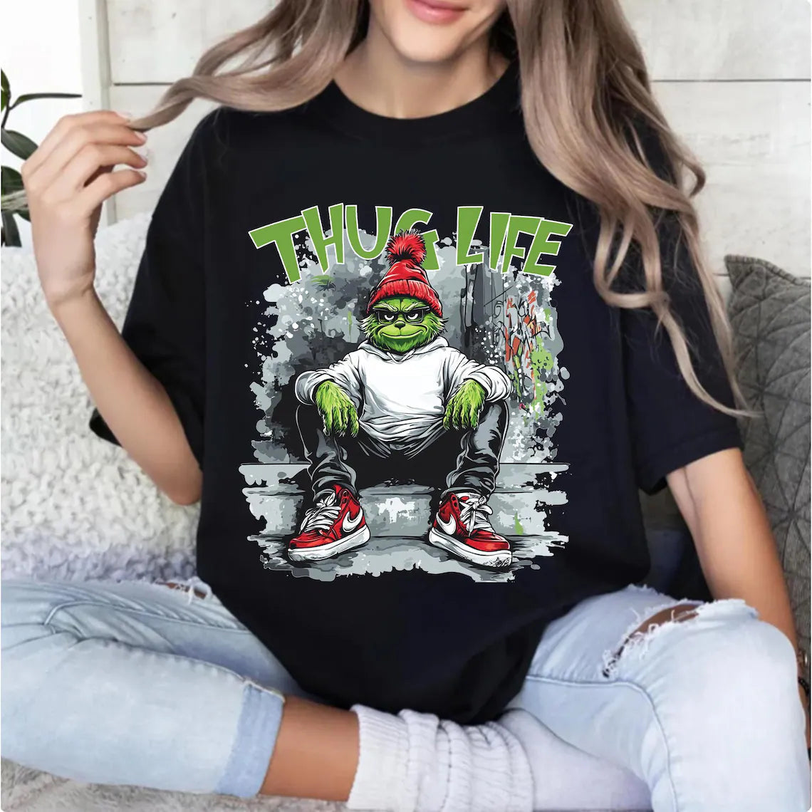 Thug Life Funny Christmas Sweatshirt - Street Style Holiday Sweater