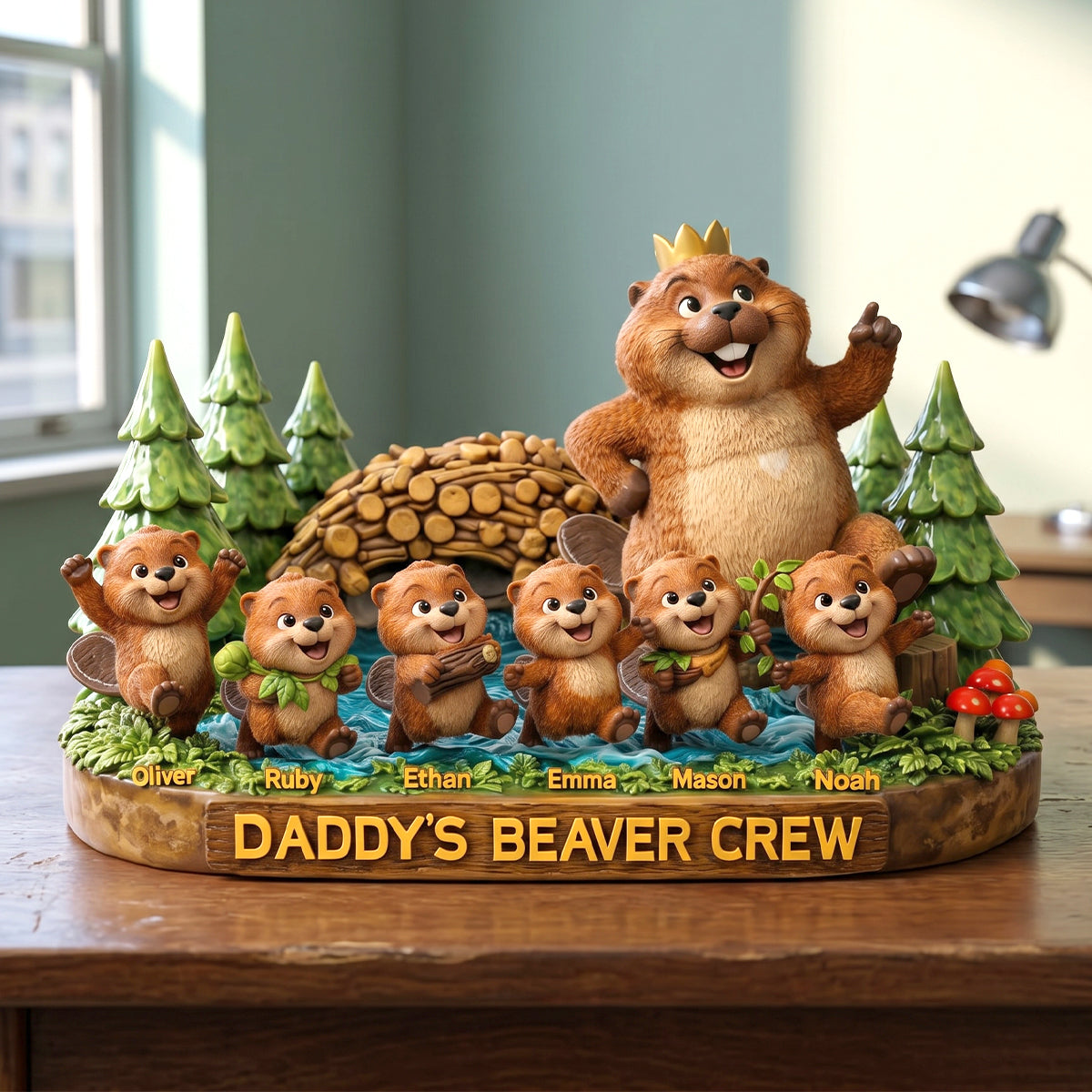 “Daddy’s Adventure Awaits!” - Personalized Acrylic Plaque for Dads, Grandpas, & Family Shaped Plaques PopCulturePrints