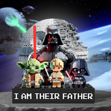 Load image into Gallery viewer, &quot;I Am Their Father&quot; - Personalized Galaxy Dad Plaque - Custom Gift for Dad, Grandpa, and More Shaped Plaques PopCulturePrints
