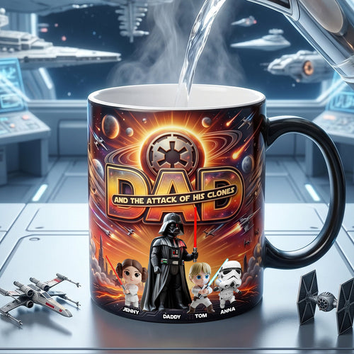 “Every Dad is a Star!” - Dad's Mischievous Mini Versions Magic Mug - Personalized Gift for Dads, Grandpas, and Any Father Figure Coffee Mug PopCulturePrints