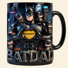 Load image into Gallery viewer, "Be Your Child’s Hero!" - Custom Strong Dad and Kids Magic Coffee Mug - Unique Gift for Dad, Grandpa, and More Coffee Mug PopCulturePrints
