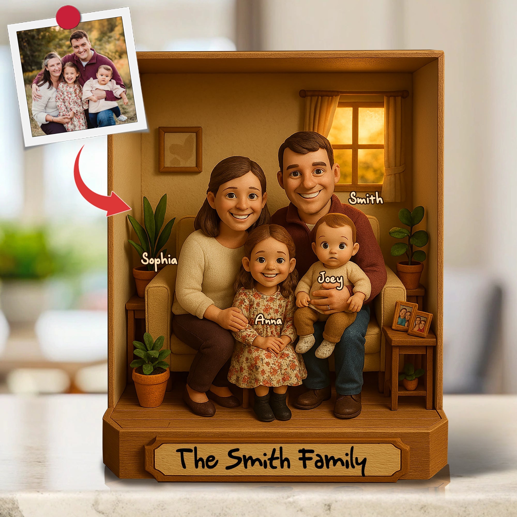 Capture Memories with Personalized Custom Photo Gifts - Family Acrylic Plaque Shaped Plaques PopCulturePrints