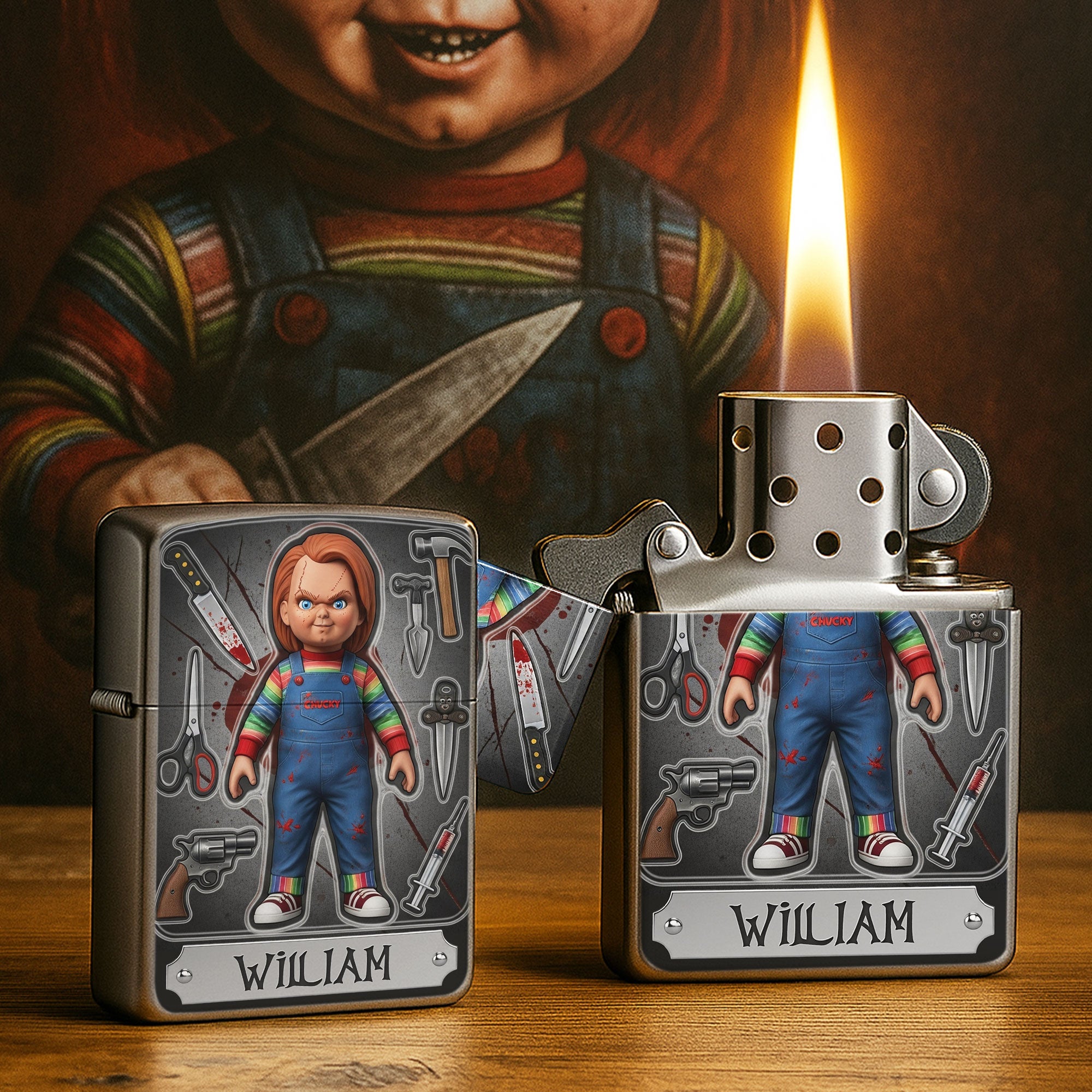 "Unleash Your Inner Horror Icon" - Horror Character Lighter - Personalized Gift for Horror Enthusiasts Lighter PopCulturePrints