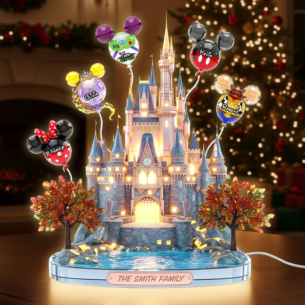 "Celebrate Togetherness with Our Magical Light Box!" - Personalized Balloon Family Acrylic Light Box - Perfect Christmas Gift for Family and Friends Light Box PopCulturePrints