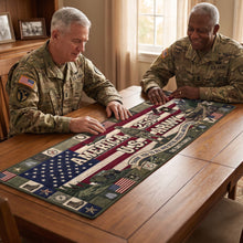Load image into Gallery viewer, “Honor Their Service” - Personalized Military Table Runner - Gift for Veterans and Patriotic Families
