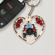 Load image into Gallery viewer, Personalized Romantic Heart-Shaped Keychain - Couple&#39;s Names and Anniversary Date
