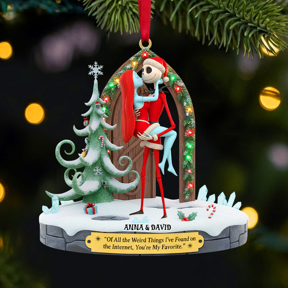 "Of All the Weird Things I’ve Found on the Internet, You’re My Favorite" - Funny Internet Couple Personalized Christmas Ornament - Custom Gift for Couples, Friends, and Loved Ones Ornament PopCulturePrints
