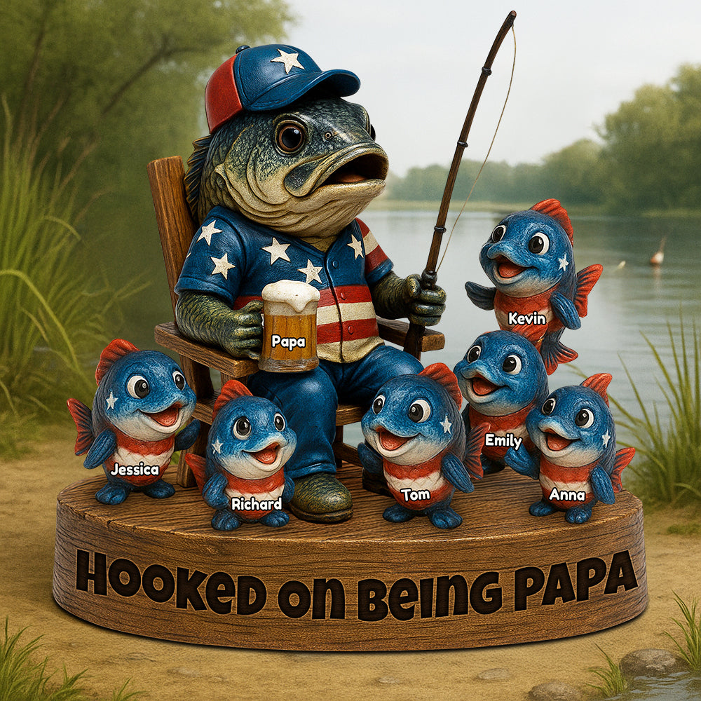It's Not a Dad Bob, It's a Father Figure - Personalized Fishing Dad Acrylic Plaque Shaped Plaques PopCulturePrints