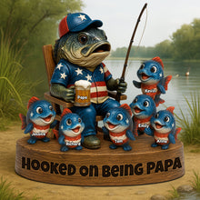 Load image into Gallery viewer, It&#39;s Not a Dad Bob, It&#39;s a Father Figure - Personalized Fishing Dad Acrylic Plaque Shaped Plaques PopCulturePrints
