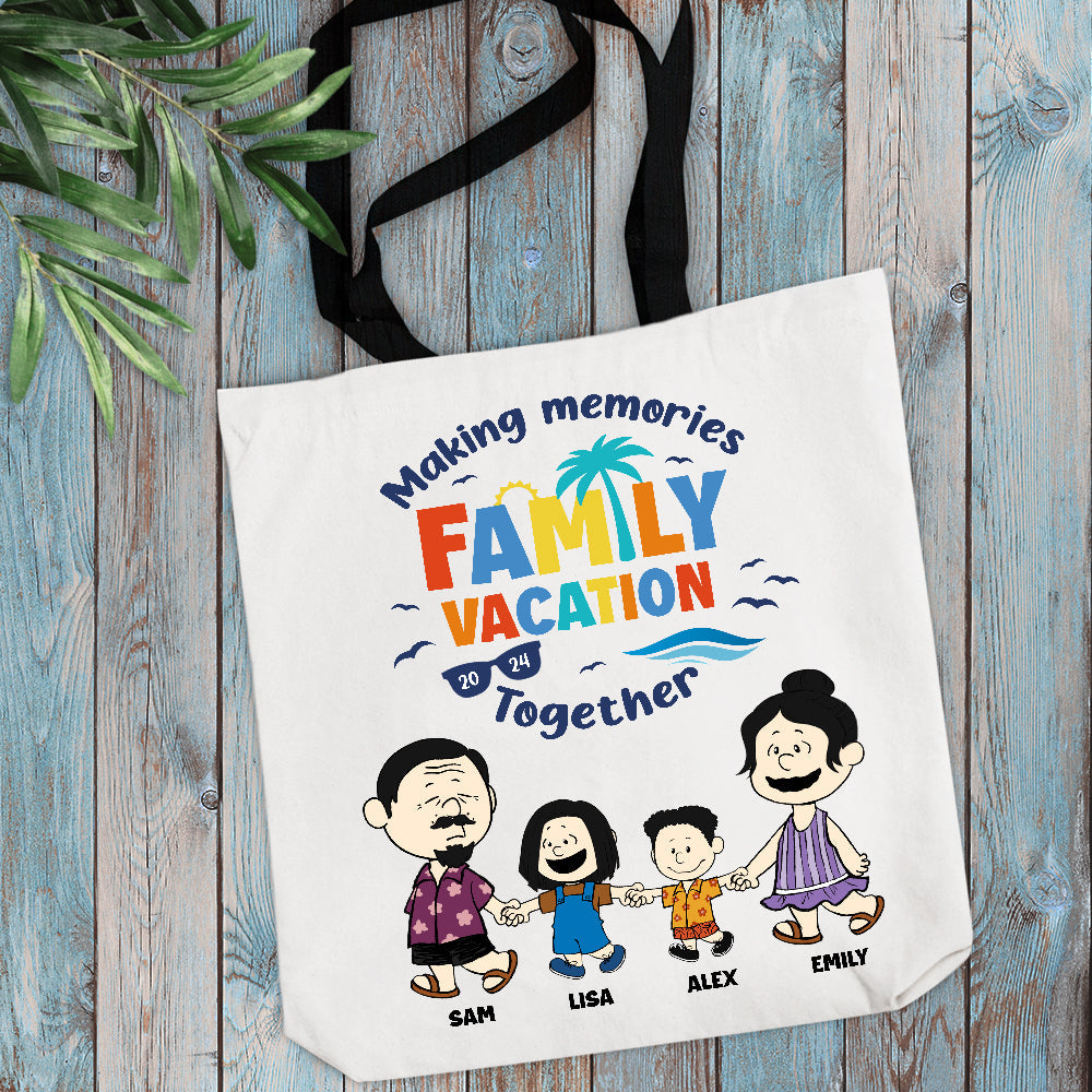 Personalized Family Vacation Tote Bag - Making Memories Together