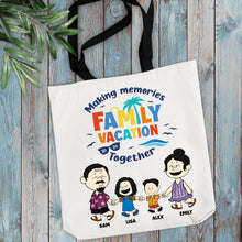 Load image into Gallery viewer, Personalized Family Vacation Tote Bag - Making Memories Together
