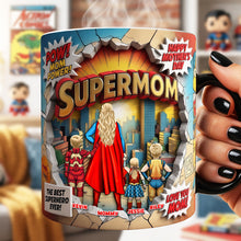 Load image into Gallery viewer, Supermom - The Best Superhero Ever! - Personalized Coffee Mug for Mom Coffee Mug PopCulturePrints

