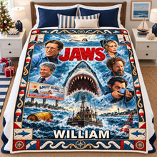 Load image into Gallery viewer, "Conquer the Deep with Our Deep Sea Predator Blanket!" - Personalized Gift for Ocean Lovers Blanket PopCulturePrints
