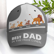 Load image into Gallery viewer, Personalized Lion Family Dad Cap - Custom Names Father&#39;s Day Gift
