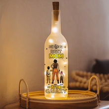 Load image into Gallery viewer, &quot;She&#39;s the Best Mom in the Galaxy!&quot; - Personalized Bottle Lamp - Gift for Mom, Grandma, and More Bottle Lamp PopCulturePrints
