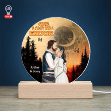 Load image into Gallery viewer, Personalized 3D LED Light for Couples - Our Love Will Endor Led Night Light PopCulturePrints
