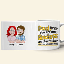 Load image into Gallery viewer, Funny Personalized Dad Mug - Badass Father Design Coffee Mug PopCulturePrints
