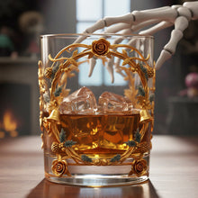 Load image into Gallery viewer, &quot;Embrace the Spooky Season with a Touch of Elegance&quot; - Personalized Spooky Gothic Alphabet Glass Mug - A Perfect Gift for Halloween Enthusiasts, Friends, and Family Whiskey Glass PopCulturePrints
