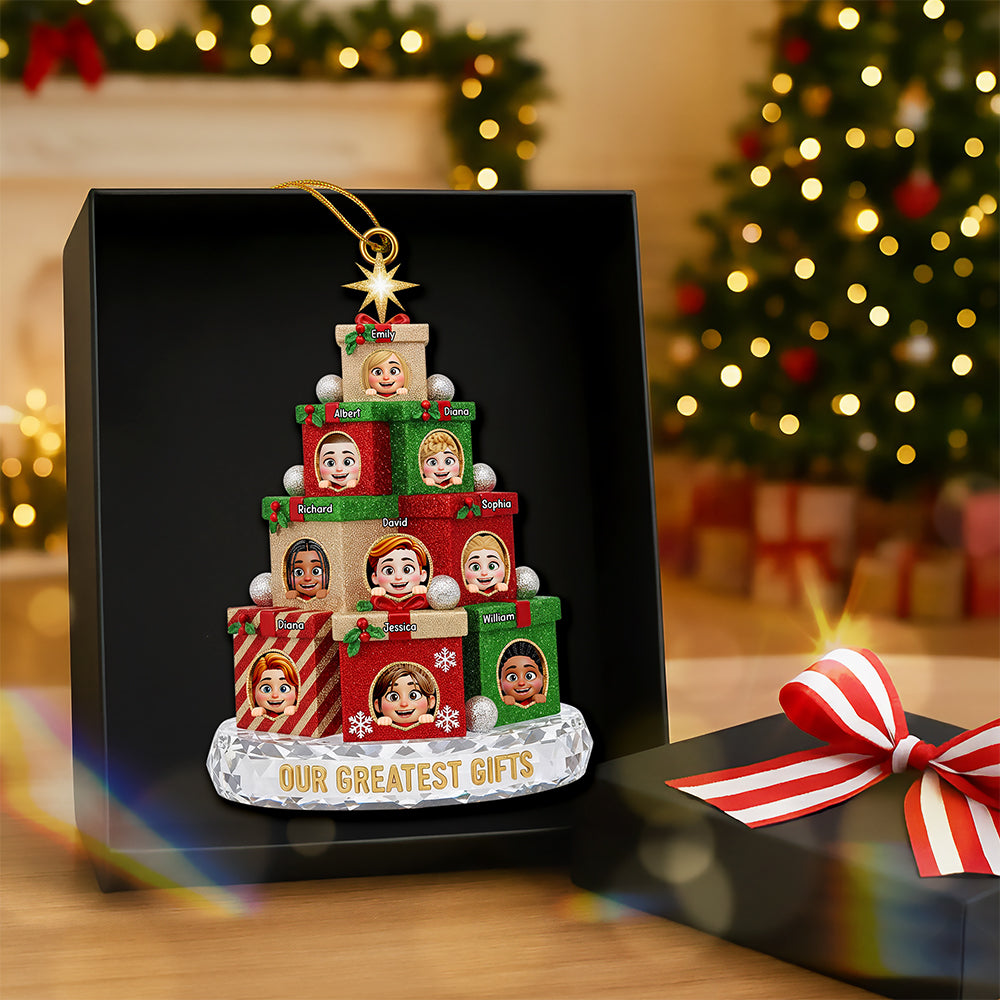 Our Greatest Gifts Christmas Ornament – Personalized Gift for Grandparents, Parents, Kids, and Family Ornament PopCulturePrints