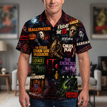 Load image into Gallery viewer, Scream for Style! Horror Hawaiian Shirt - Personalized Gifts for Horror Lovers
