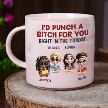 Load image into Gallery viewer, I'd Punch A Bitch For You - Personalized Marble Mug Marble Mug PopCulturePrints
