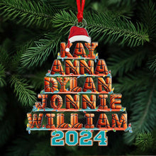 Load image into Gallery viewer, Personalized Family Christmas Basketball Ornament Ornament PopCulturePrints
