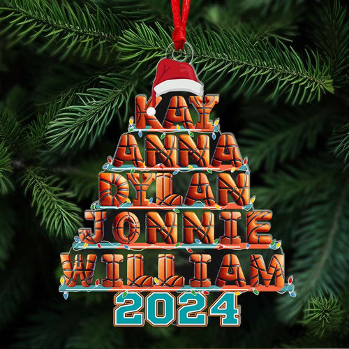 Personalized Family Christmas Basketball Ornament Ornament PopCulturePrints