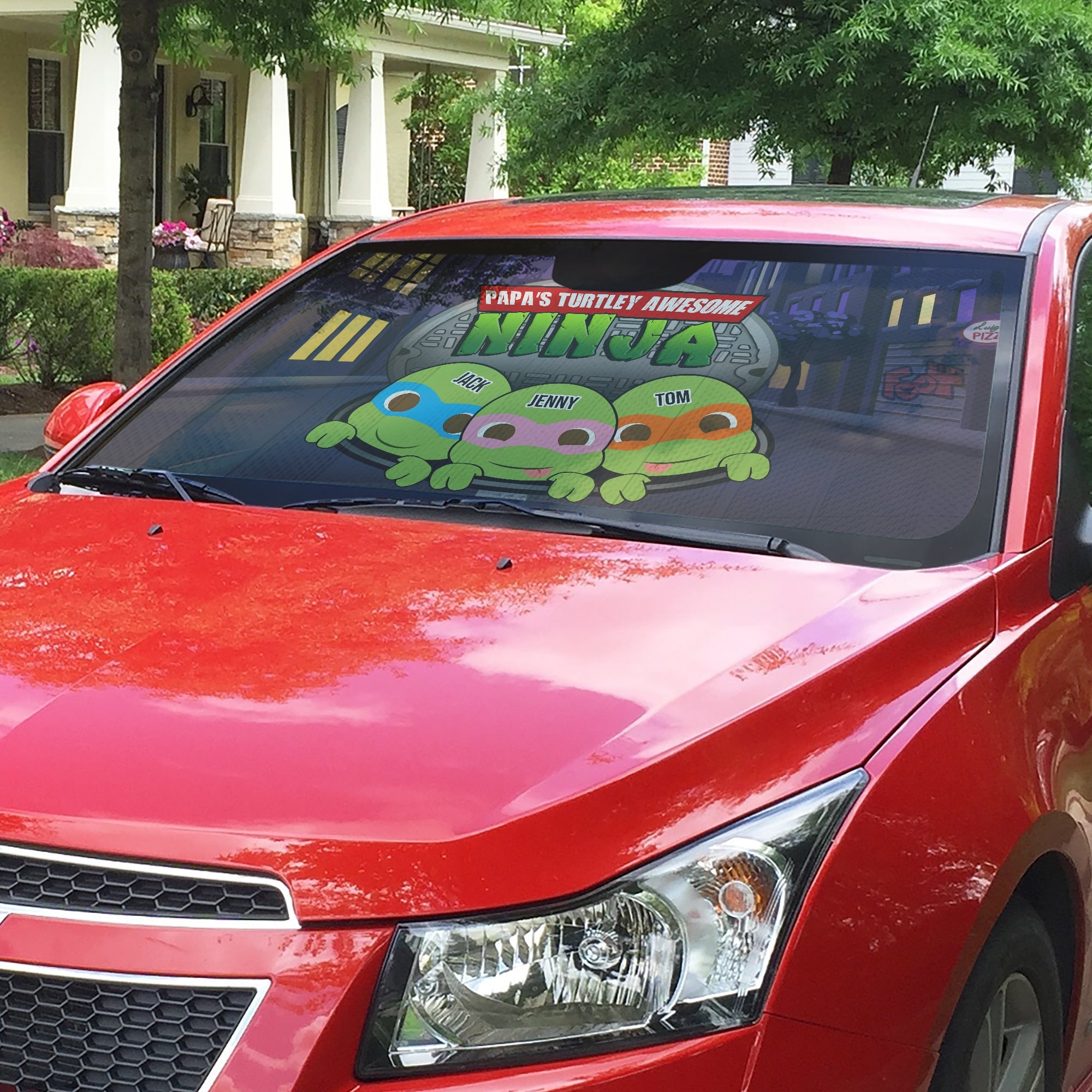 Custom Ninja Turtle Dad Windshield Sunshade Doormat PopCulturePrints