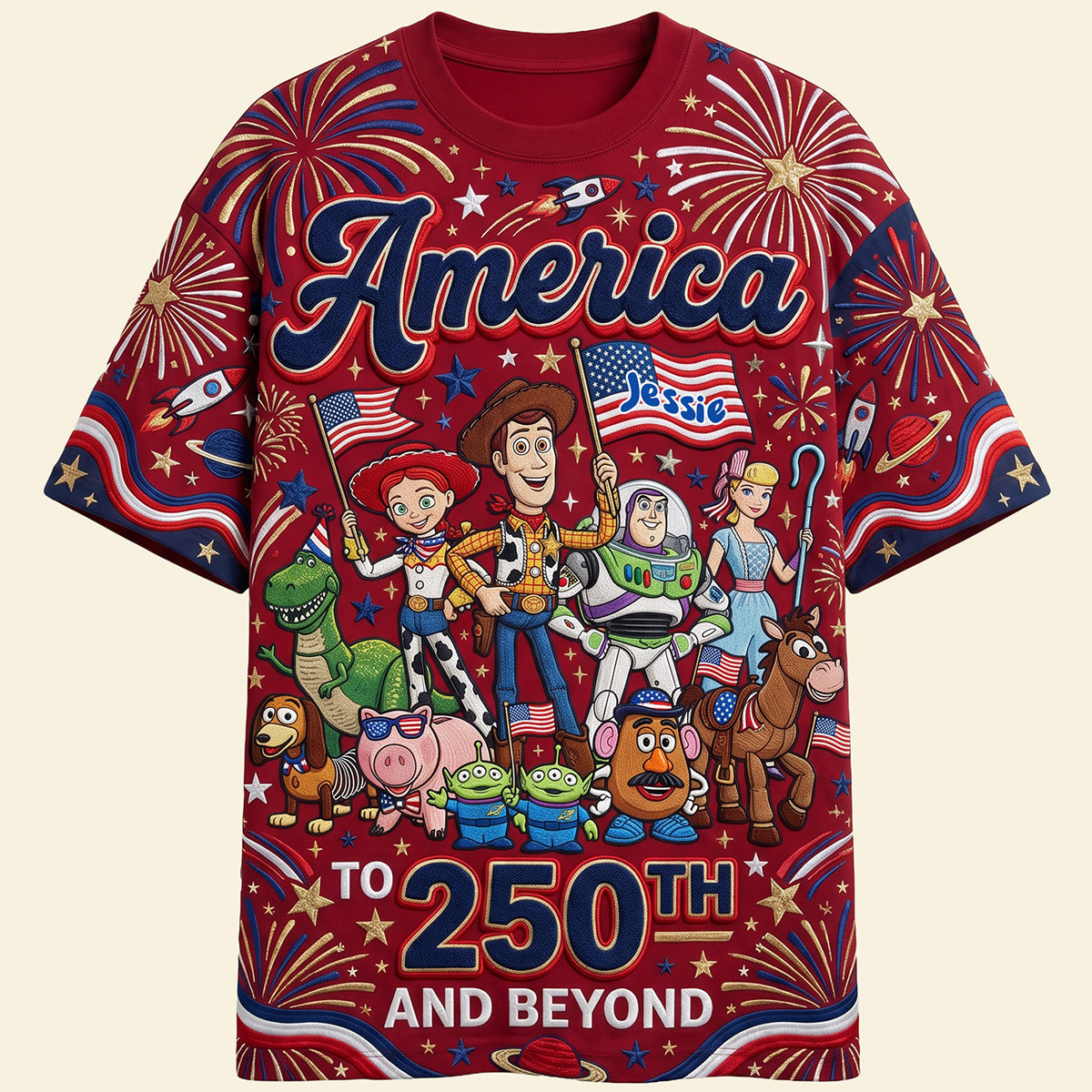 Celebrate America: 250th Patriotic Adventure Crew Shirt - Personalized Gift for Anniversaries and Special Occasions