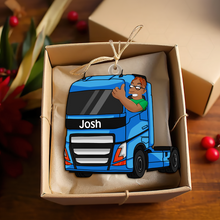 Load image into Gallery viewer, Custom Trucker Christmas Ornament - Personalized Gift Ornament PopCulturePrints
