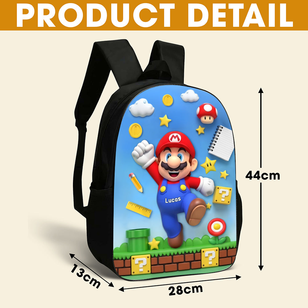 Fun and Adventure Await - Cute Character School Bag - Personalized Gifts for Kids Backpack PopCulturePrints