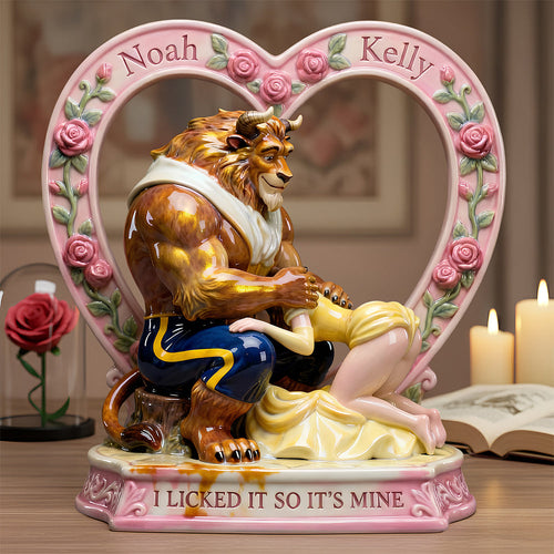 I Licked It So It's Mine - Personalized Cheeky Fairytale Acrylic Plaque for Couples Shaped Plaques PopCulturePrints