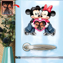 Load image into Gallery viewer, "Capture Your Love, Celebrate Your Moments" - Romantic Couple Fridge Magnet, Custom Photo Gift for Couples Fridge Magnet PopCulturePrints
