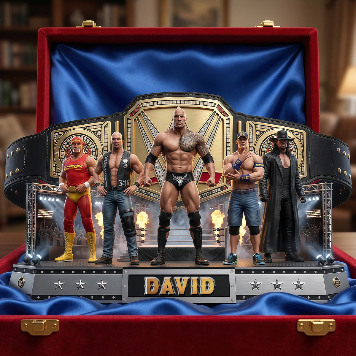 Unleash Your Inner Champion - Legendary Arena Fighters Acrylic Plaque - Personalized Gift for Fans of Wrestling and Pop Culture Shaped Plaques PopCulturePrints