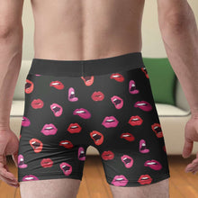 Load image into Gallery viewer, Personalized Lip Print Boxer Briefs for Couples Boxer Briefs PopCulturePrints
